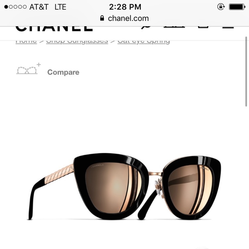 Authentic great condition Chanel Cat Eye sunglasses. - Picture 3 of 8
